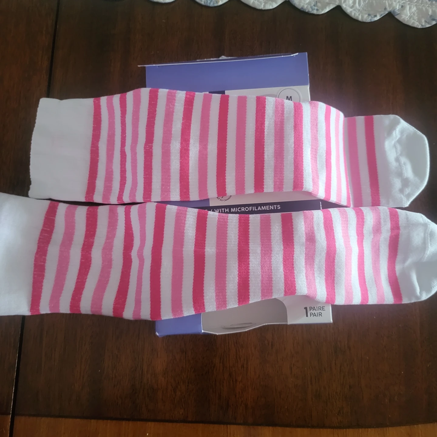Paramedic Women's Compression Socks - Size M - Pink Stripes - photo 4