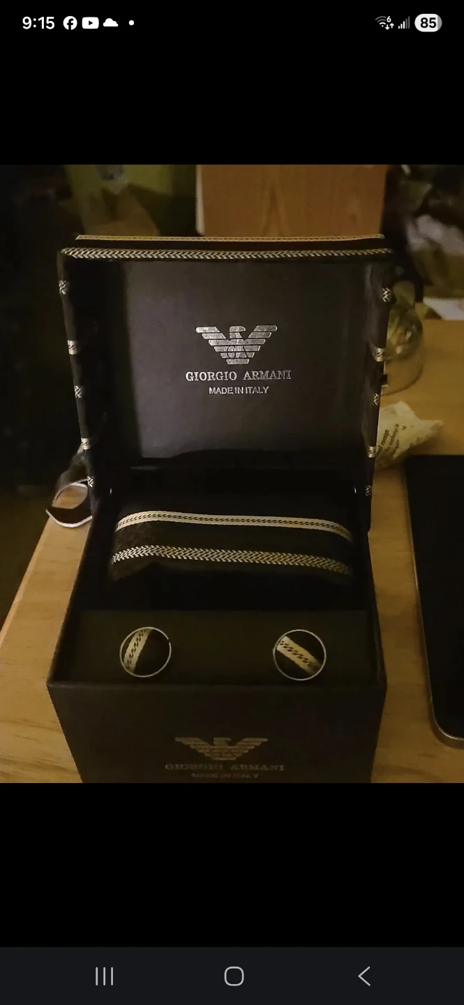 Giorgio Armani Tie and Cufflinks Set