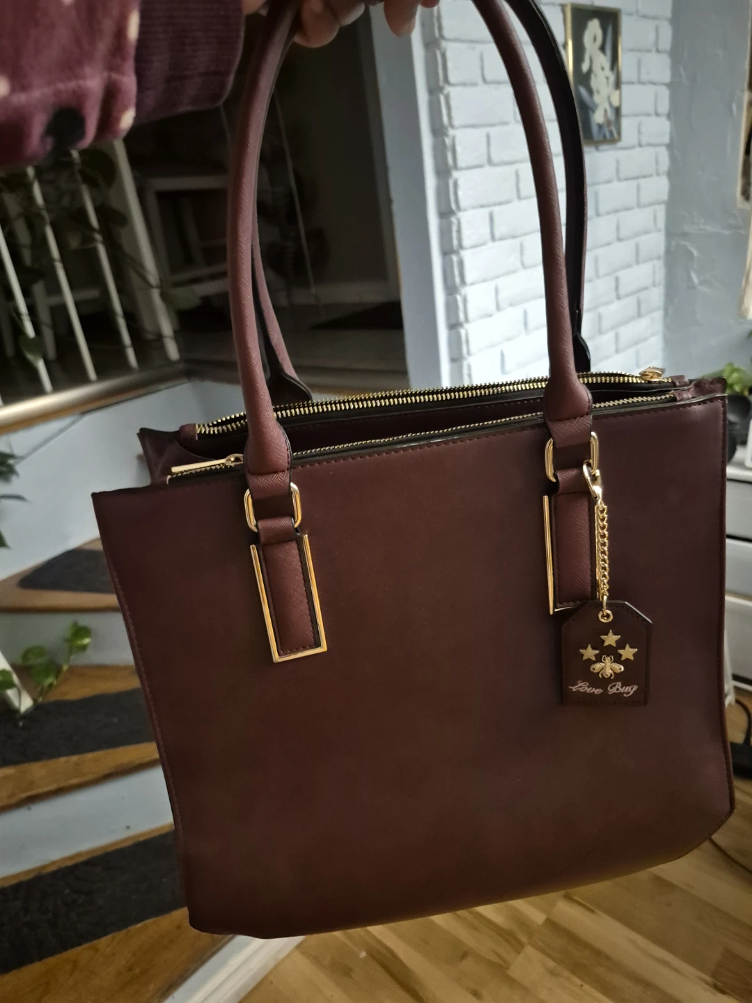 Love Bag Tote Bag - Burgundy