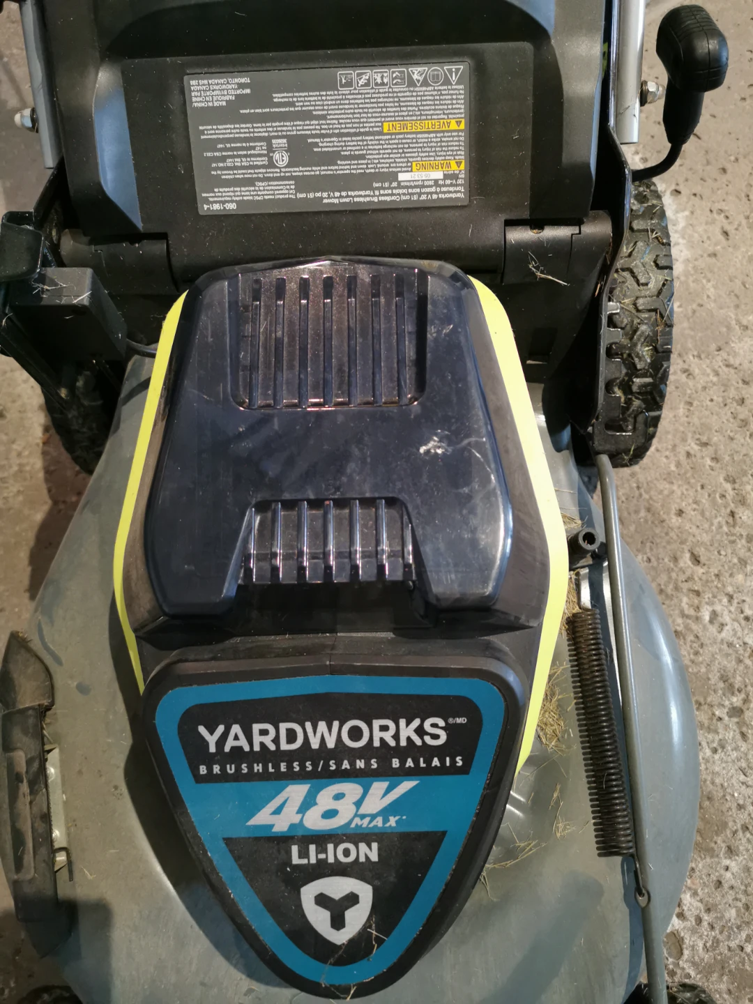 Yardworks 48V Max Brushless Lithium-Ion Mower with 5.0Ah Battery - photo 2