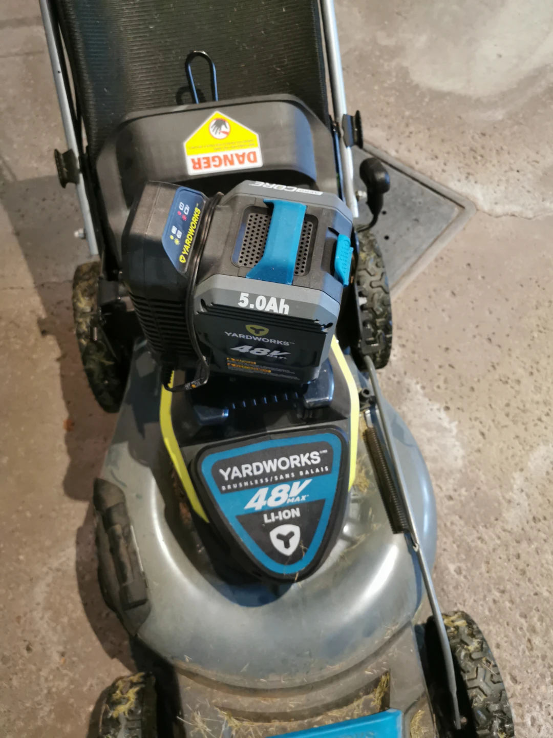 Yardworks 48V Max Brushless Lithium-Ion Mower with 5.0Ah Battery - photo 5