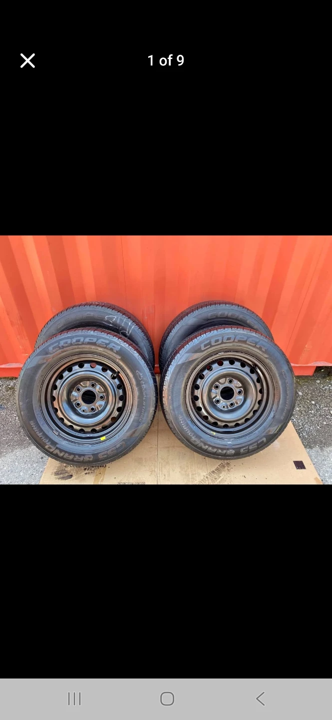 4 COOPER all season tires rims (225 65 16) pattern (5x127)