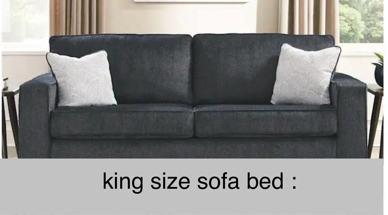 Dark Grey King Size Sofa Bed with Pillows - photo 5