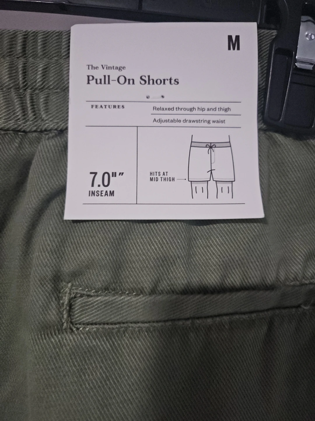 The Vintage Pull-On Shorts - Olive Green - Medium - photo 4