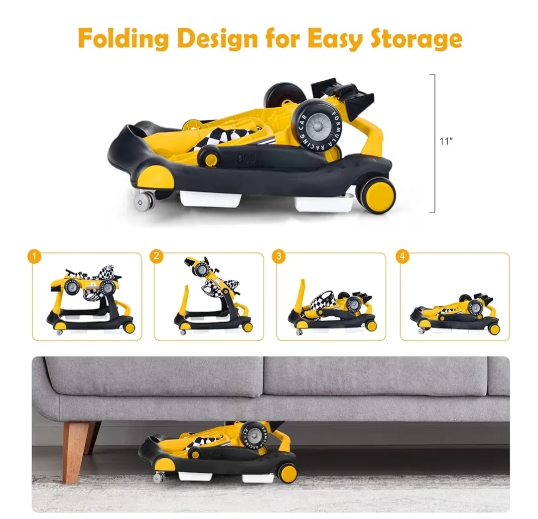 4-in-1 Baby Walker, Push Car, and Rolling Toy Car - photo 4
