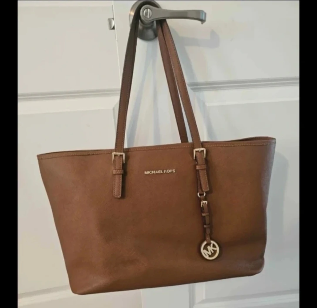 Michael Kors Brown Leather Tote Bag