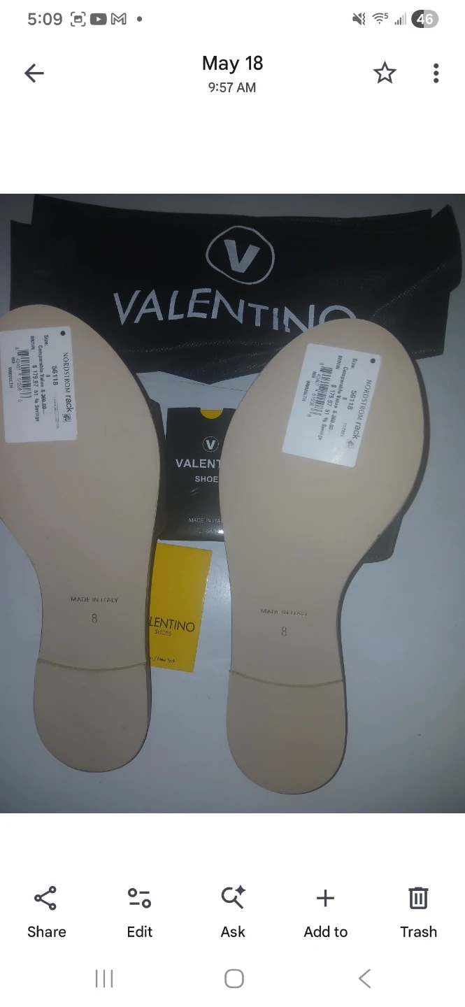 Valentino Women's Brown Slides - Size 8 - photo 2