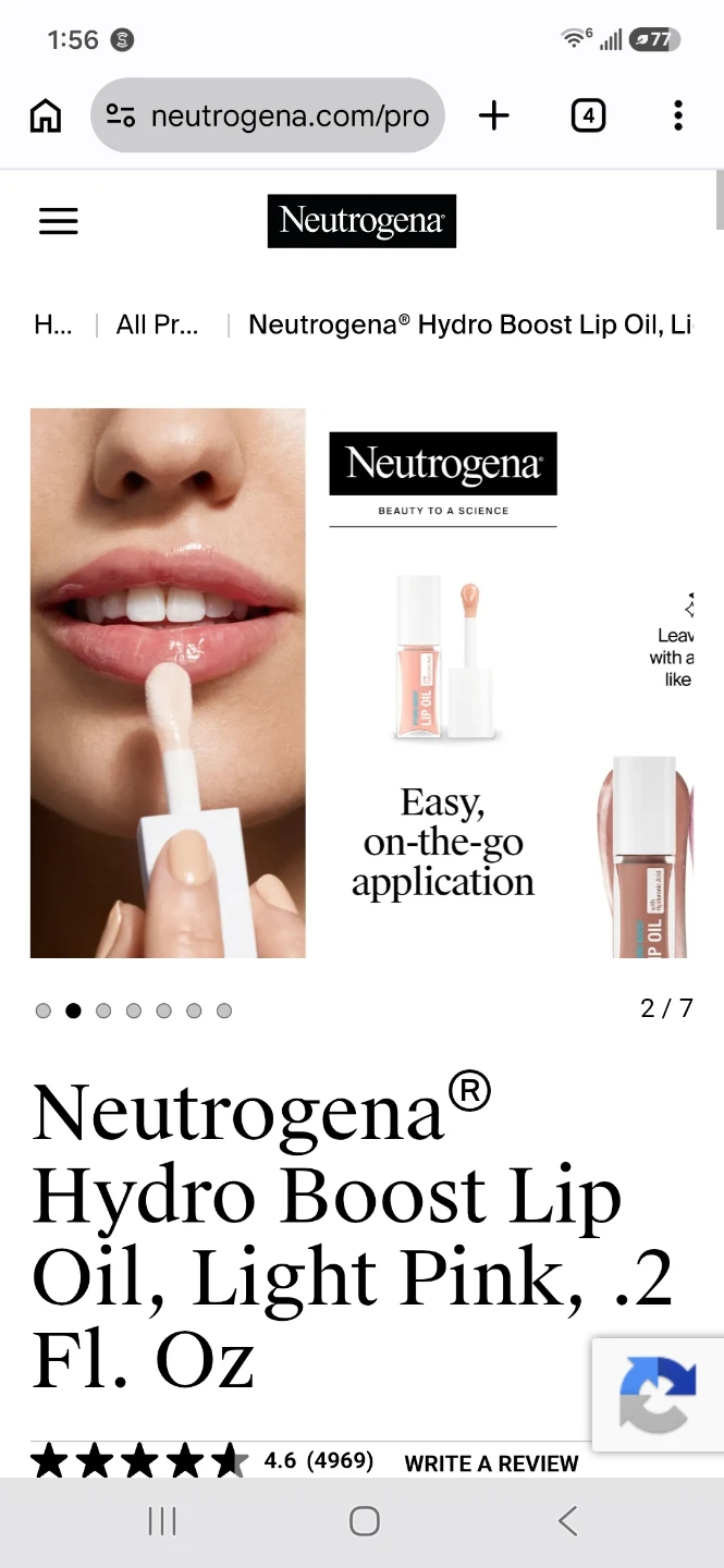 Neutrogena Hydro Boost Lip Oil - Light Pink - photo 4