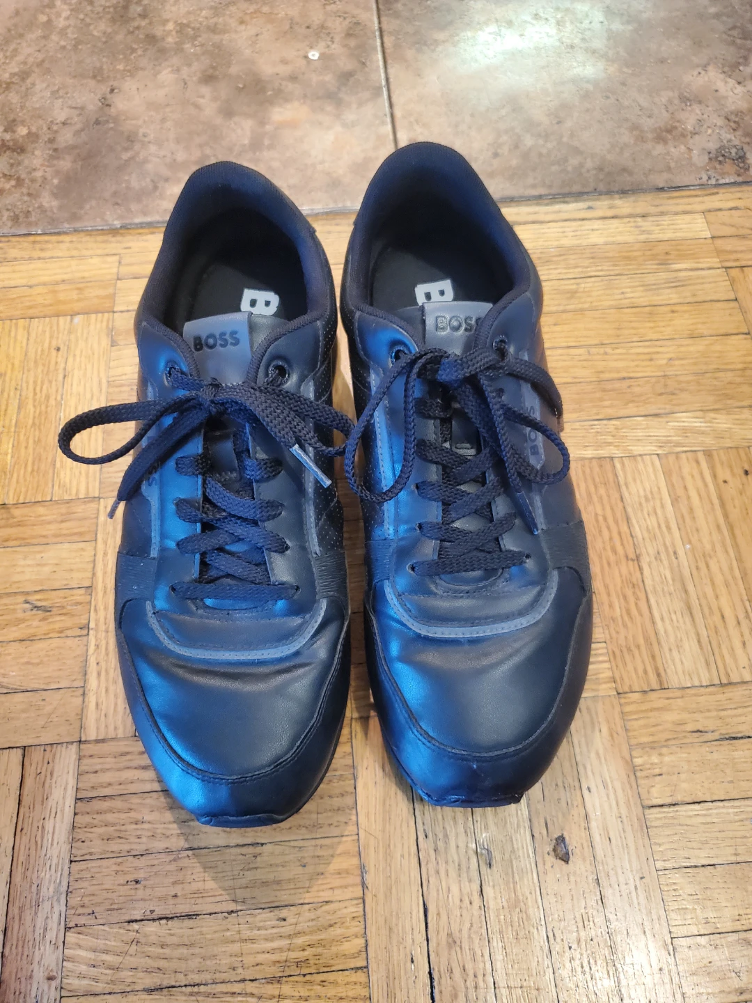 Men's/ Boys Skecher Boss Black Shoes Size 42