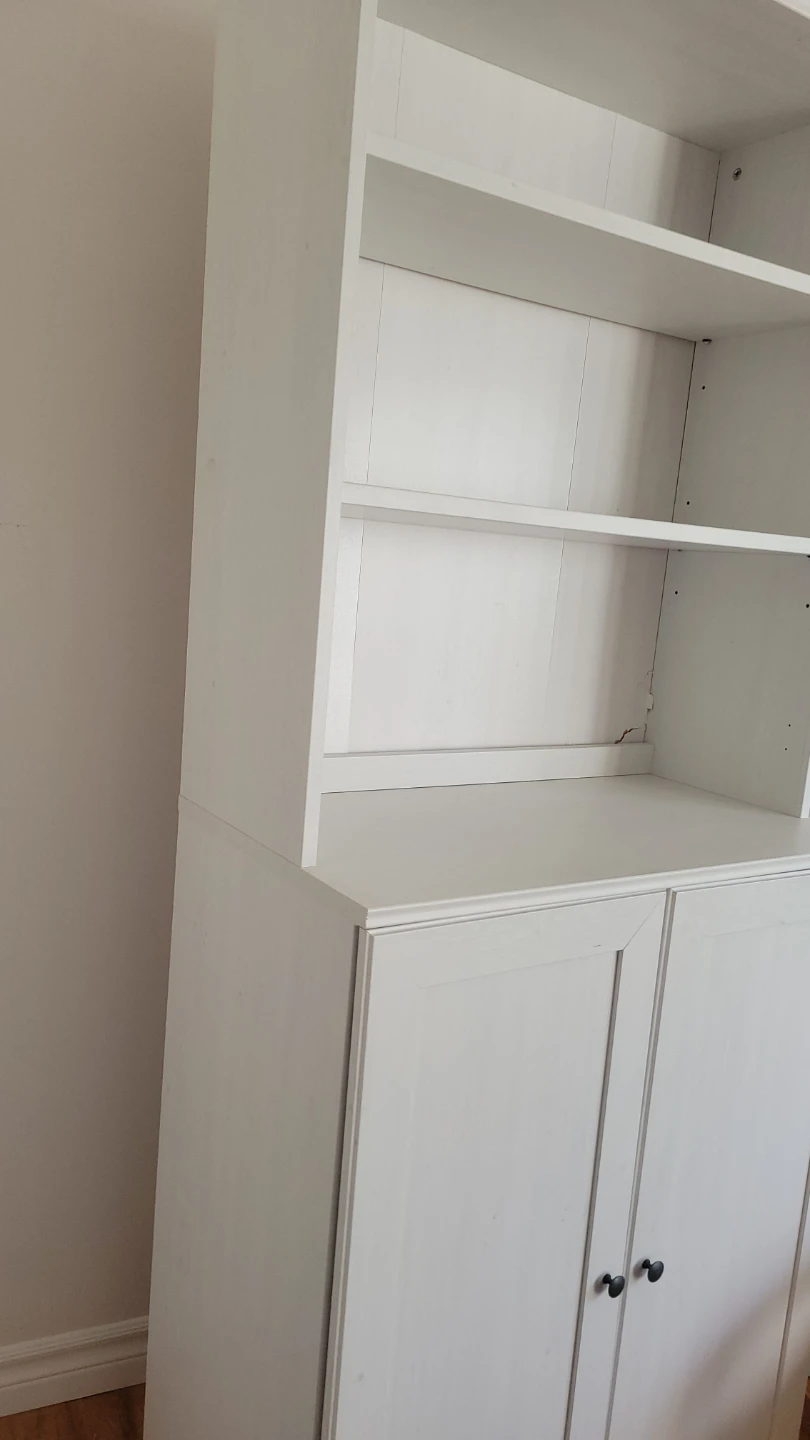 White Bookcase with Cabinet - photo 2