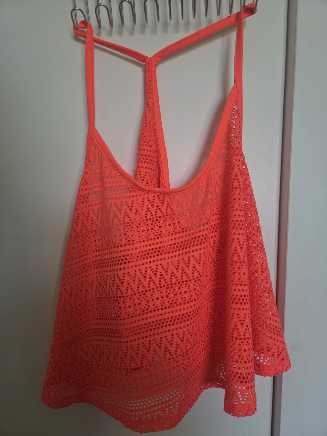 Bright Orange Crochet Tank Top - photo 2