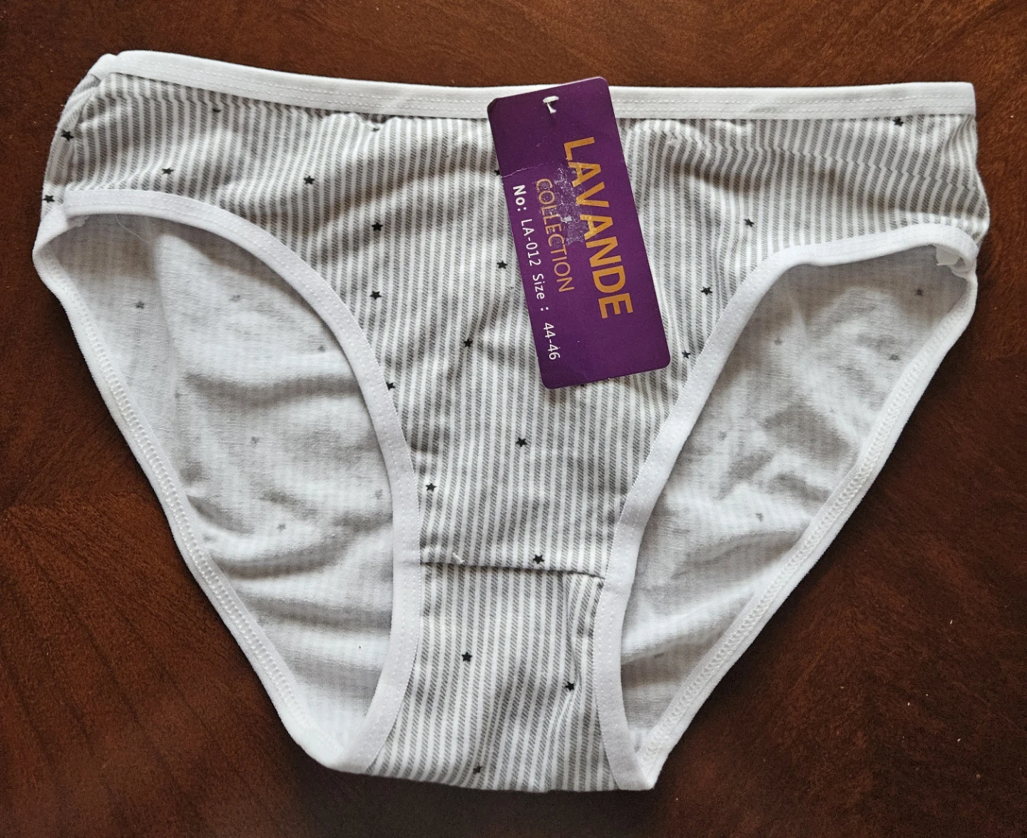 Lavande Collection Women's Striped Star Briefs - Size 44-46