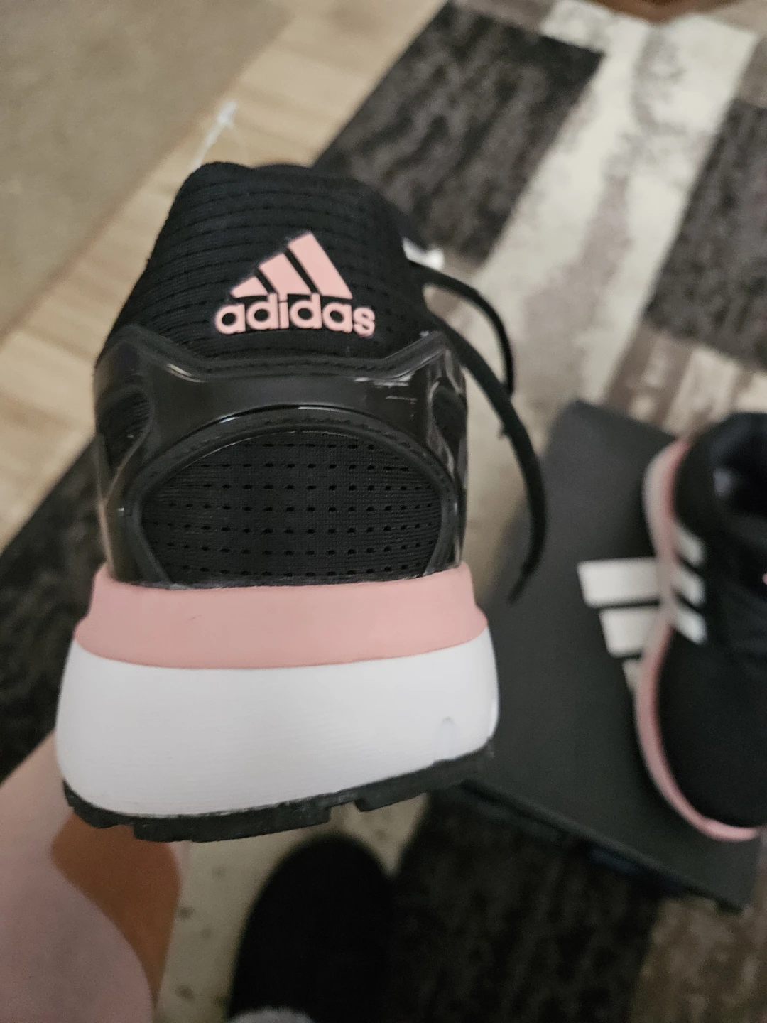 Adidas Cloudfoam Running Shoes - Black/Pink