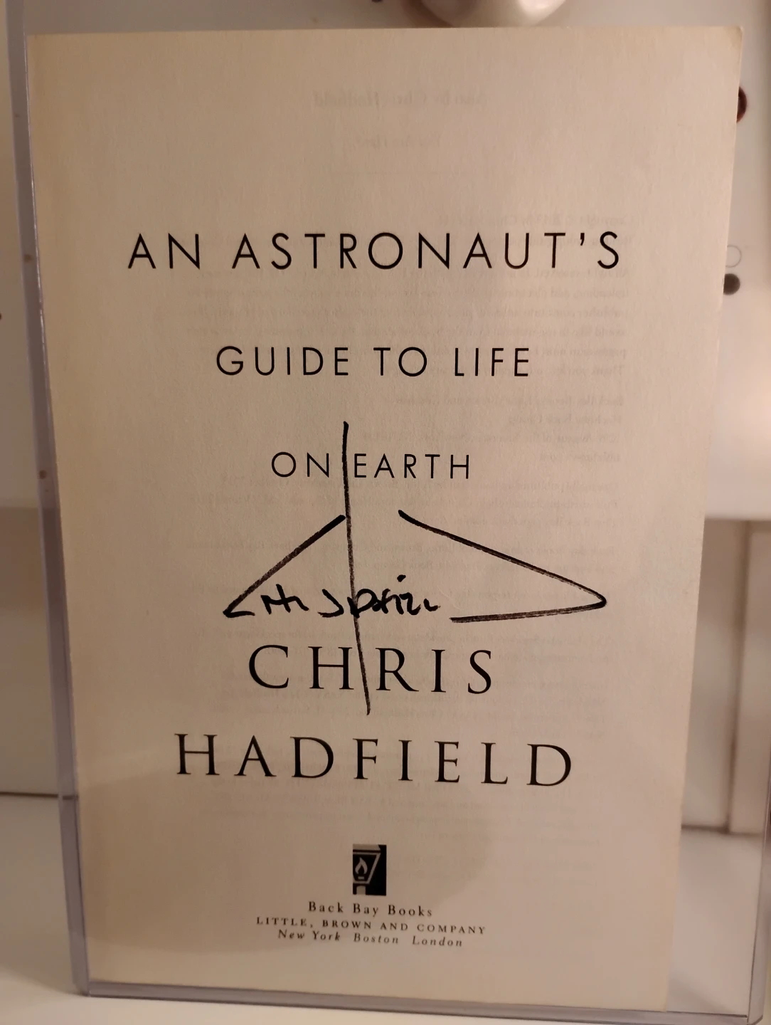 Astronaut Chris Hadfield Autographed Page