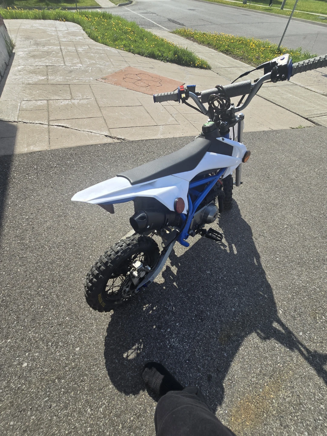 White and Blue Kids Dirt Bike - photo 5