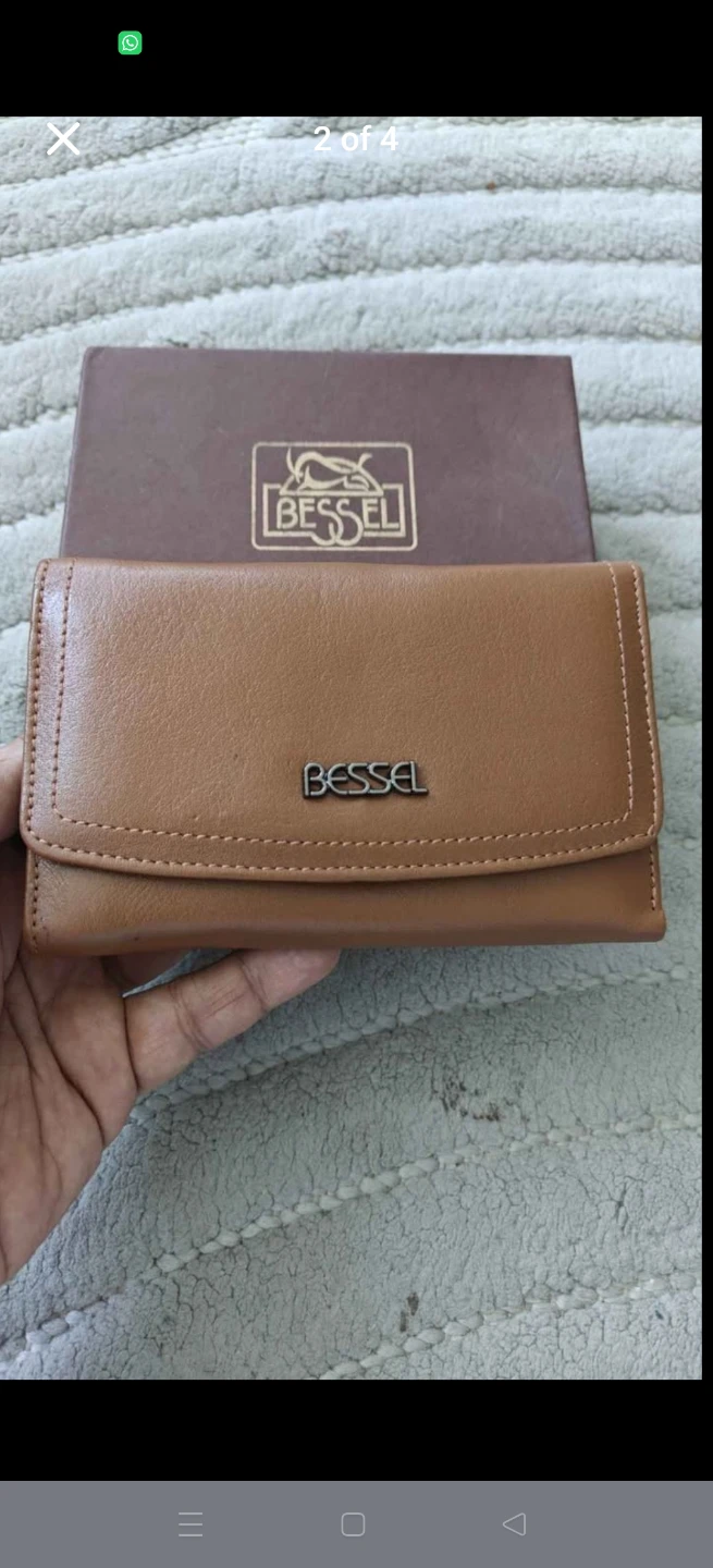 Bessel Brown Leather Bifold Wallet with Box