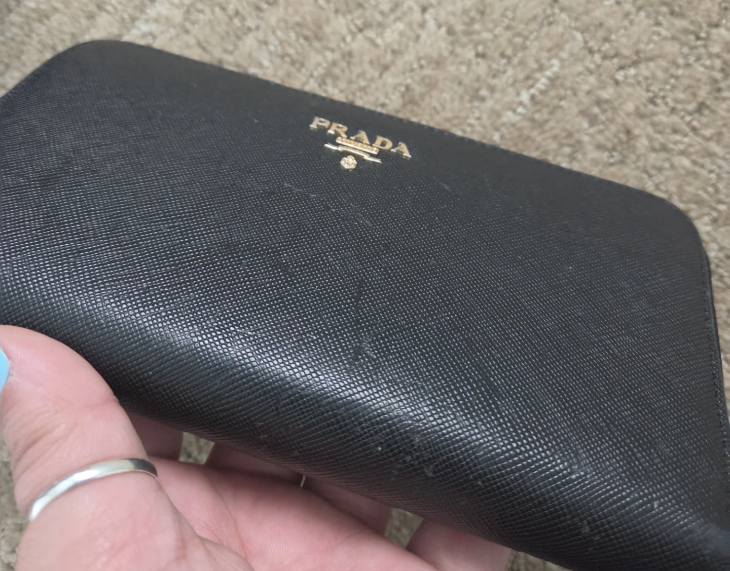 Prada Black Saffiano Leather Zip Around Wallet - photo 4