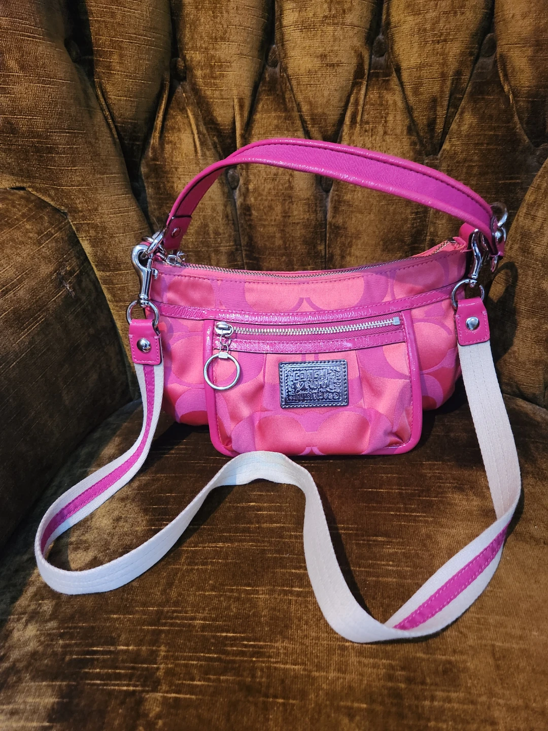Coach Purses (2) Pink Signature Print & Bright Pink - photo 5