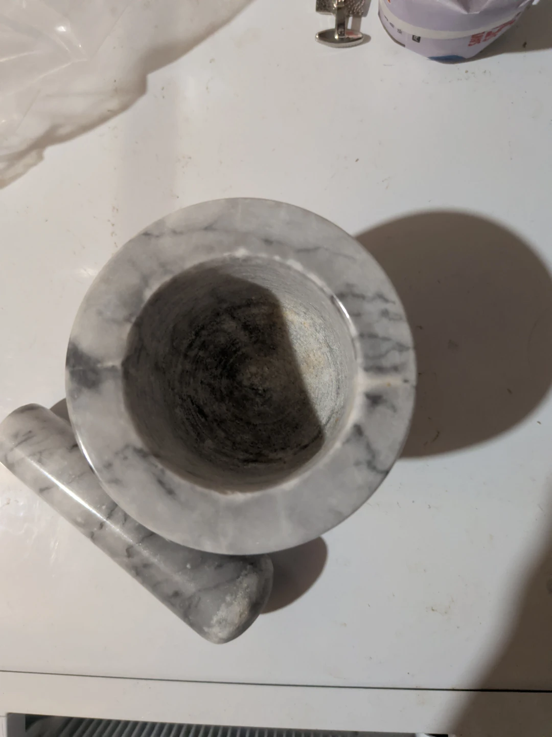 Marble' Mortar and Pestle - Small (Grey & White) - photo 2