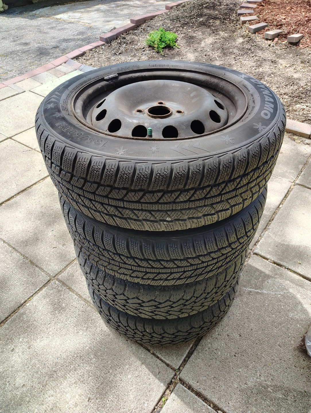 185/60/15 winter tires, 4x100.