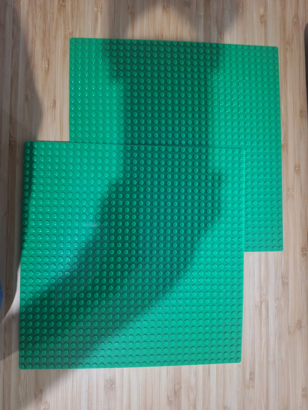 Green Lego Base Plates - 2 Pieces
