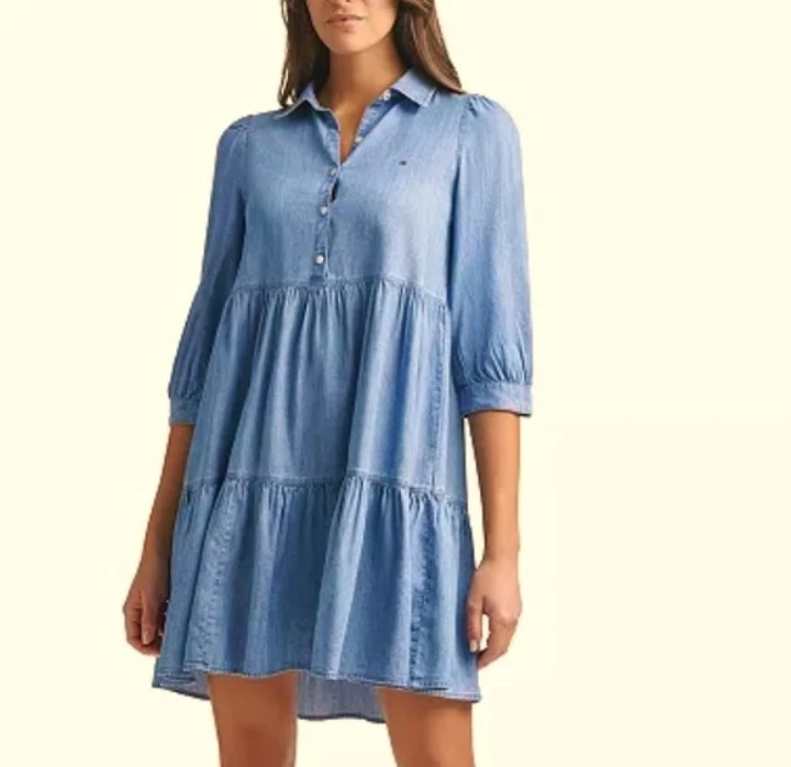 Tommy Hilfiger Tiered Denim Dress