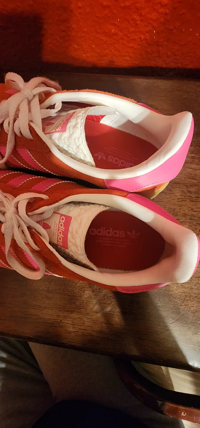 Adidas Gazelle Pink & Orange Suede Shoes