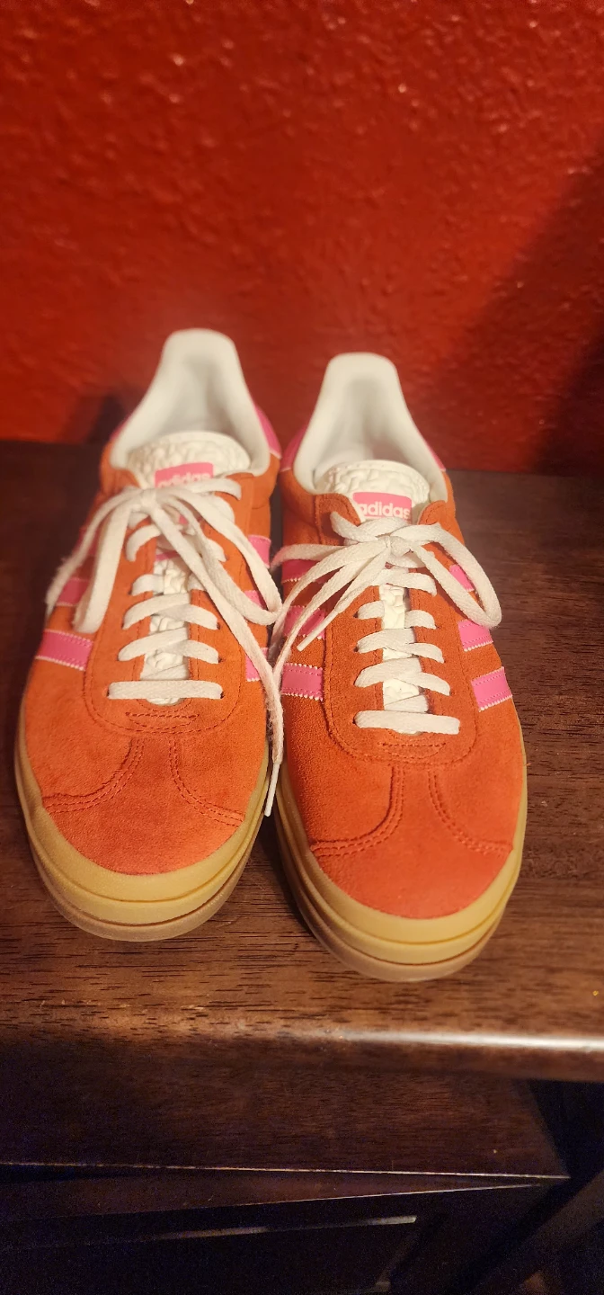Adidas Gazelle Pink & Orange Suede Shoes - photo 3