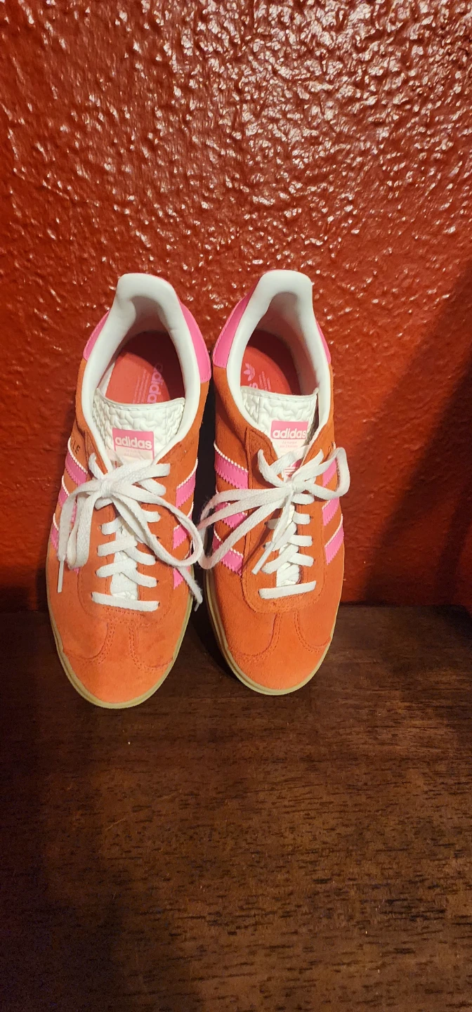 Adidas Gazelle Pink & Orange Suede Shoes - photo 4
