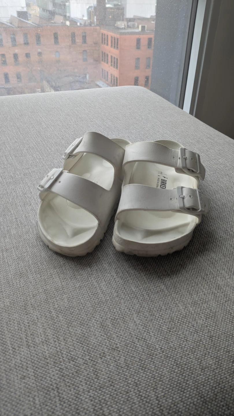 White Birkenstock Arizona EVA Sandals - photo 2