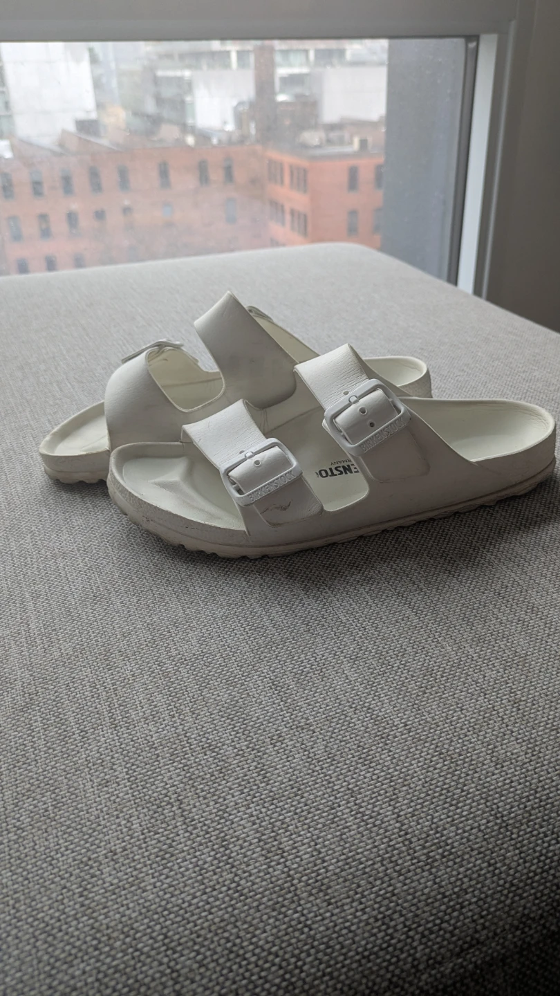 White Birkenstock Arizona EVA Sandals - photo 3