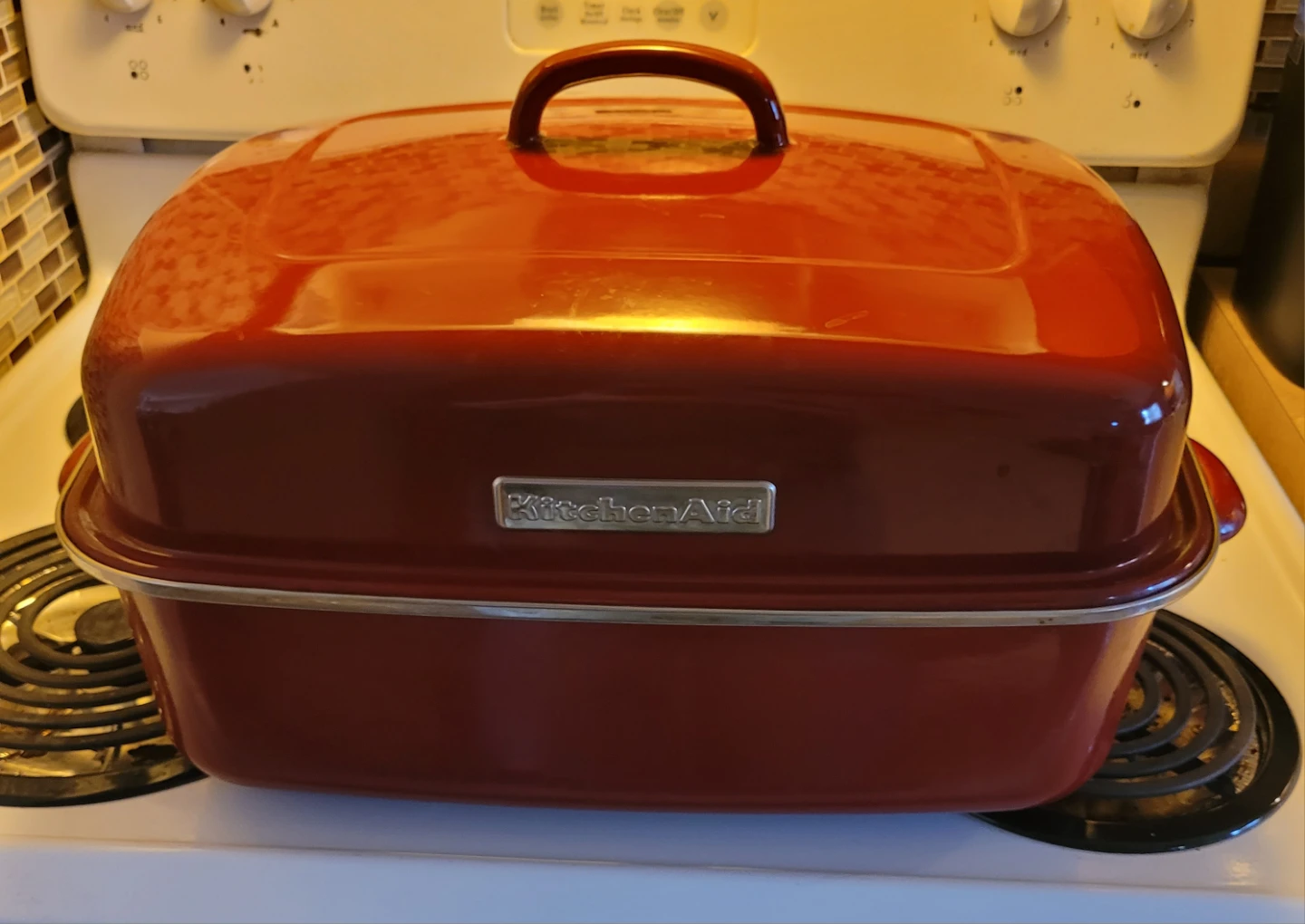 KitchenAid Red Roasting Pan with Rack