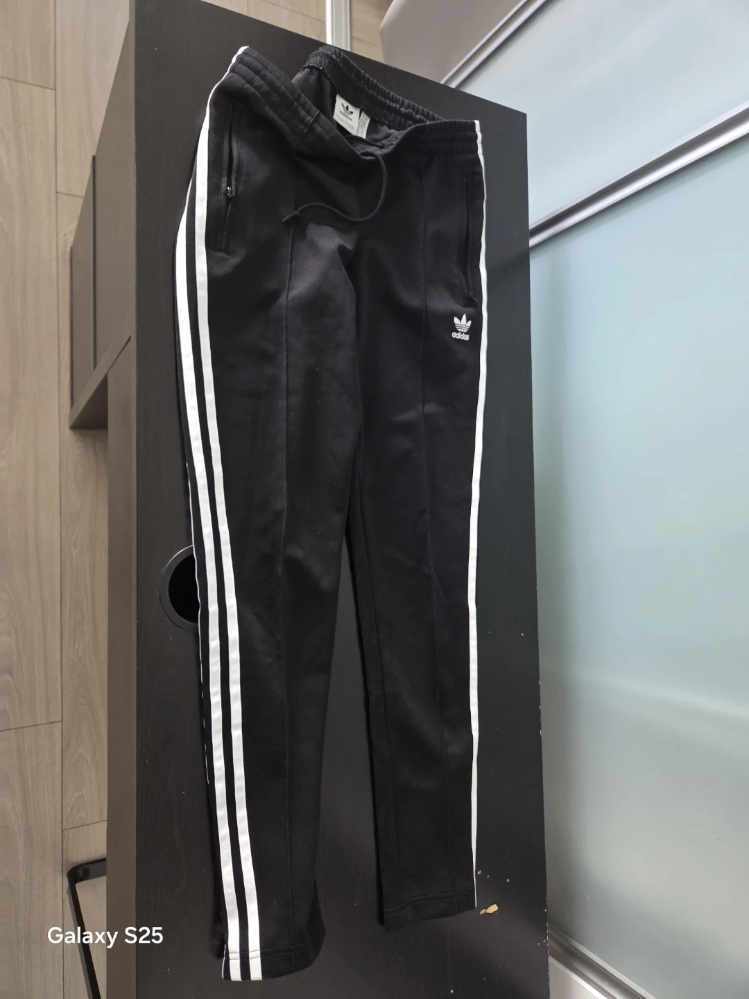 Adidas Track Pants - Black with White Stripes - photo 2