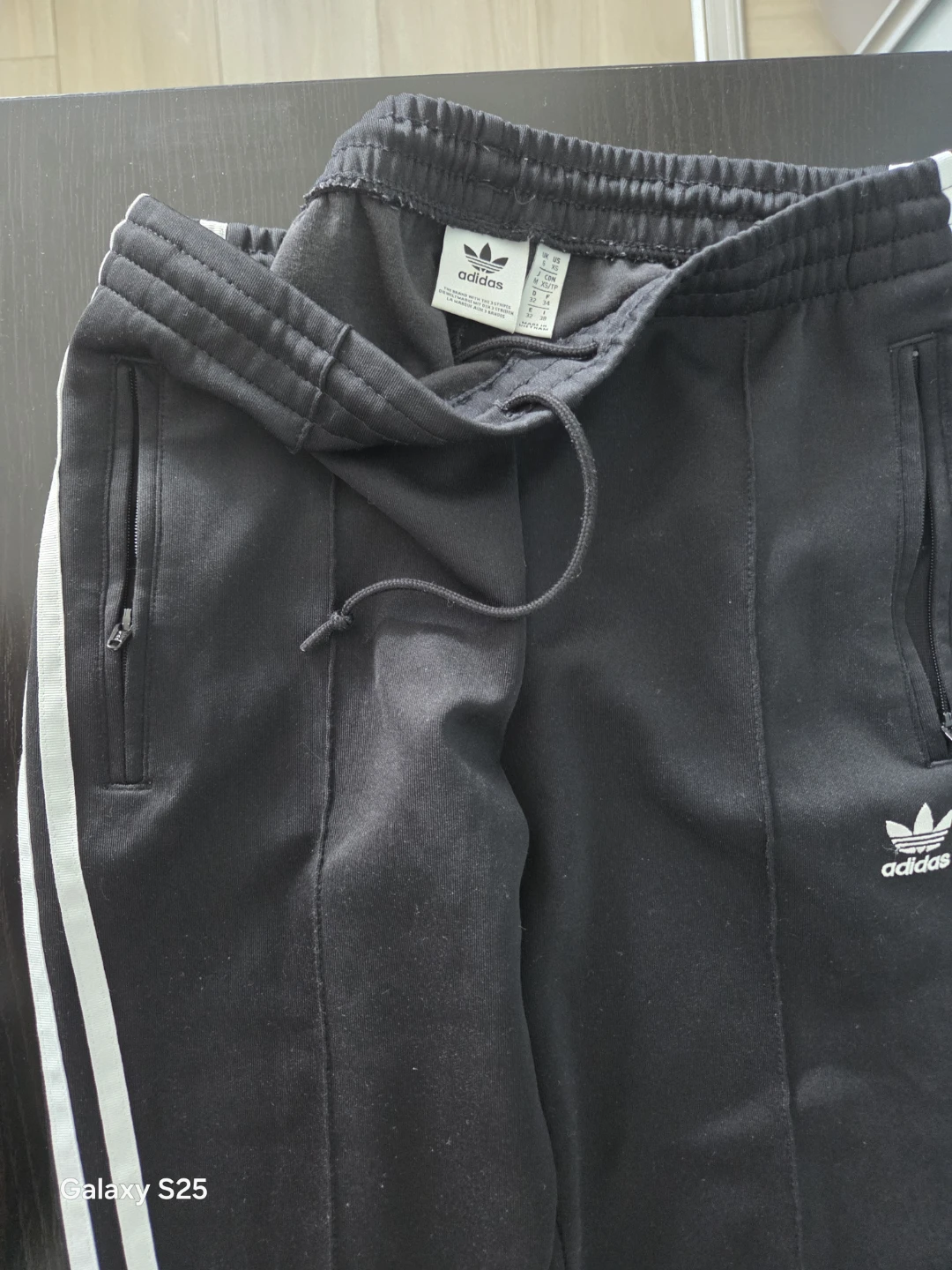Adidas Track Pants - Black with White Stripes - photo 3