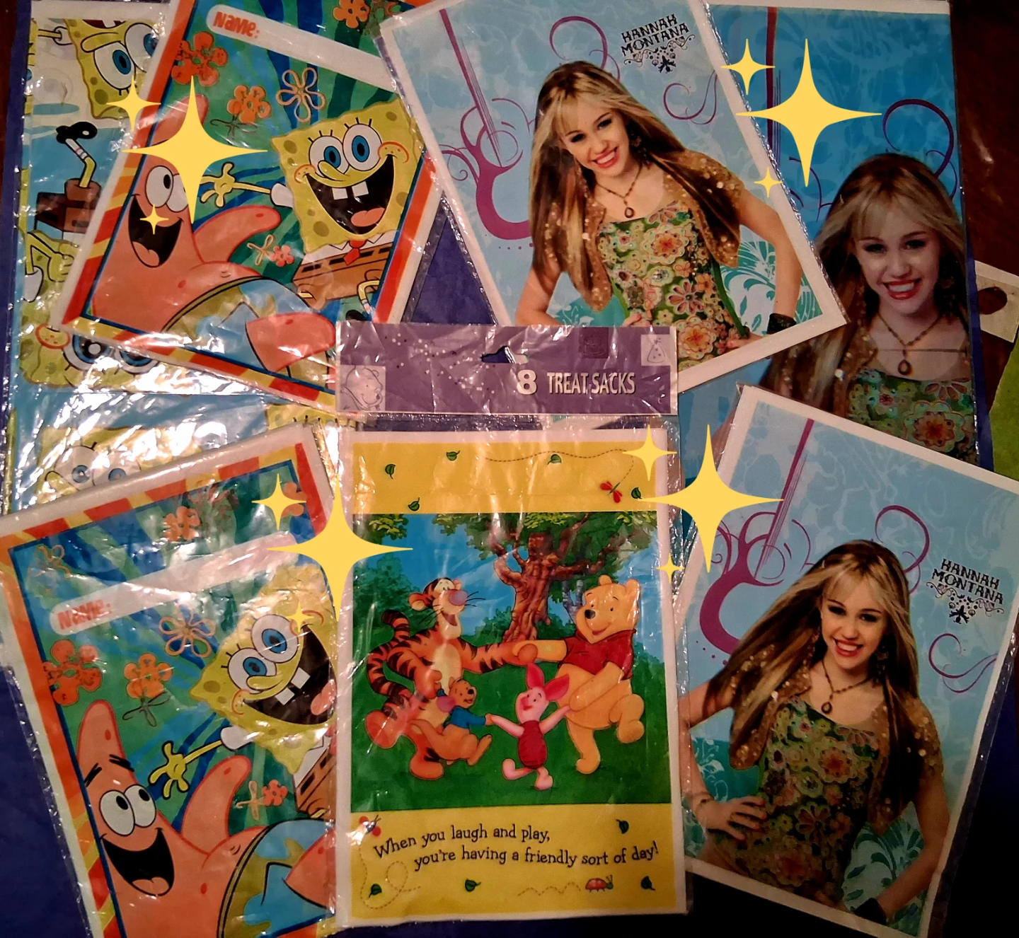 Hannah Montana & SpongeBob SquarePants Treat Bags