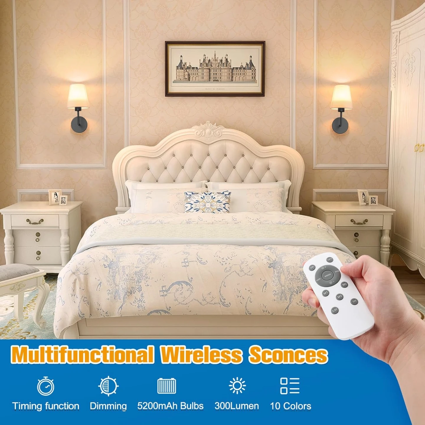 2-Pack Battery Operated Wall Sconces - photo 5