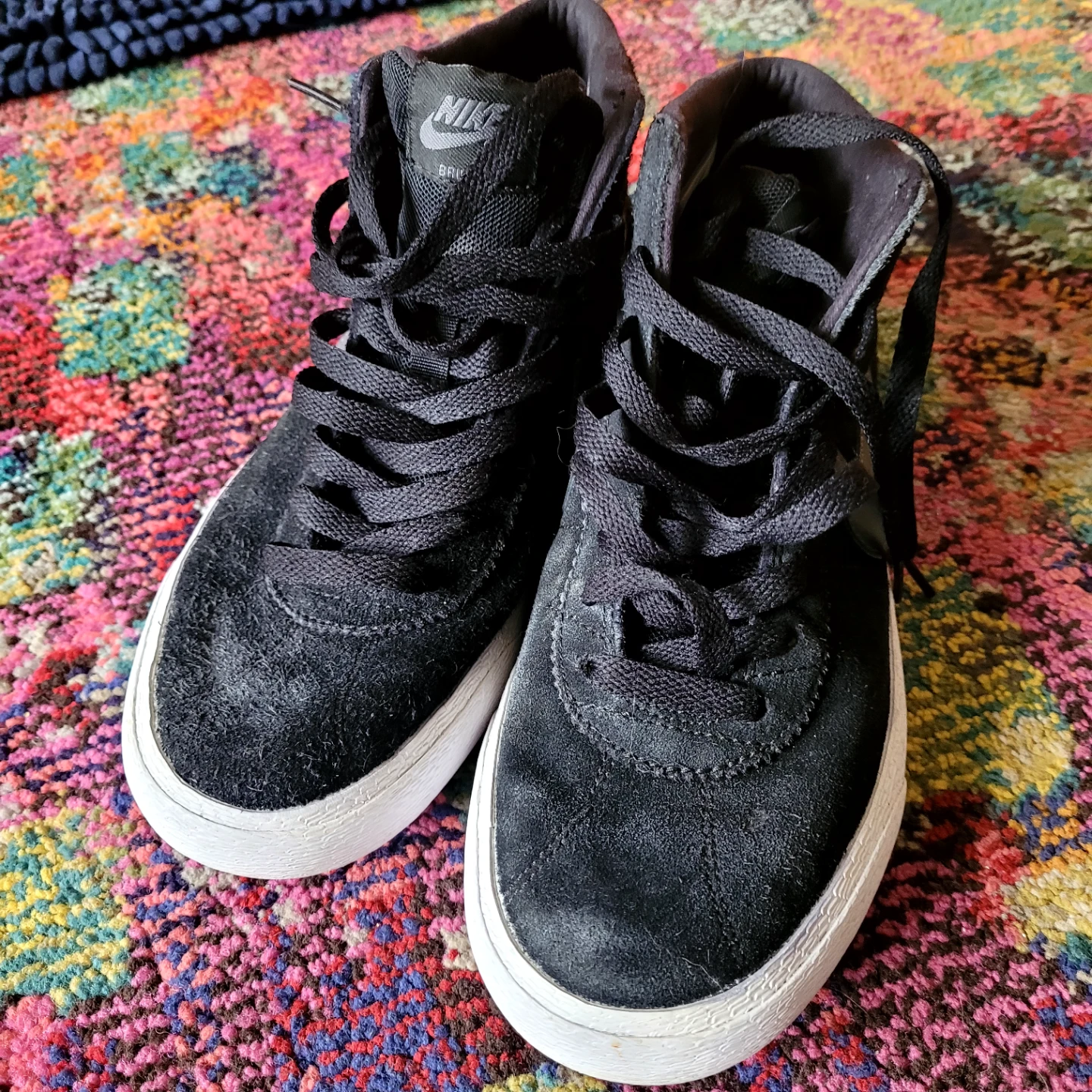 Nike SB Black Mid Top Skate Shoes US 7.5 - photo 2