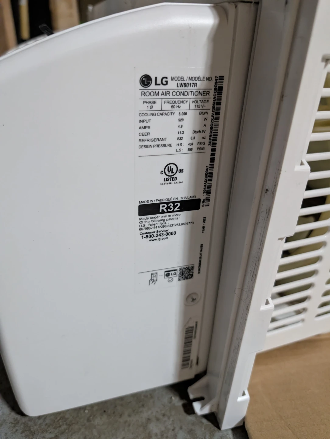 LG LW0817R Room Air Conditioner 8000 BTU - photo 3