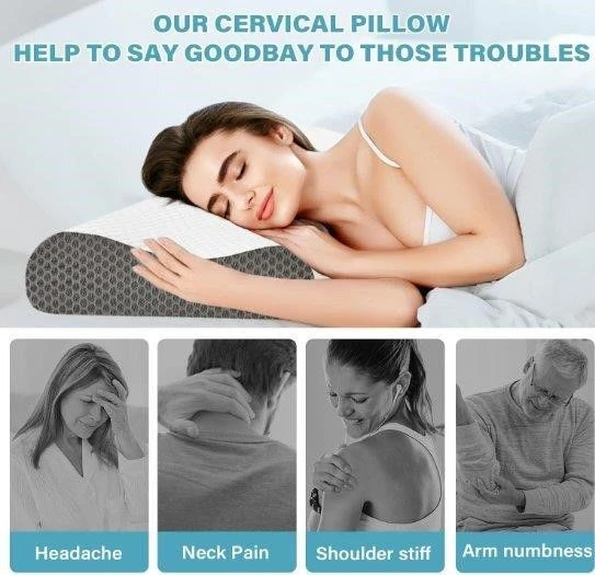 Memory Foam Cervical Pillow for Neck Pain Relief - photo 2