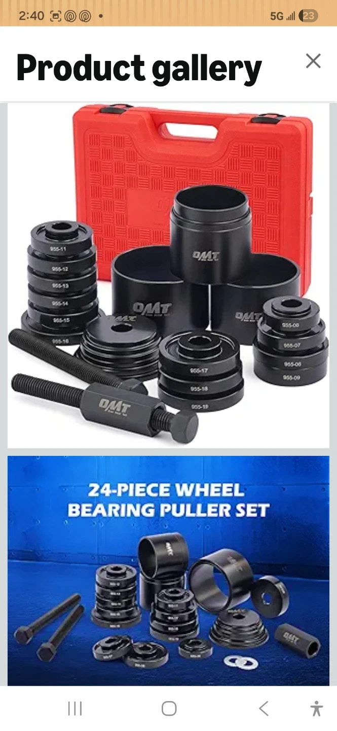 O&M Tools 24-Piece Wheel Bearing Puller Set