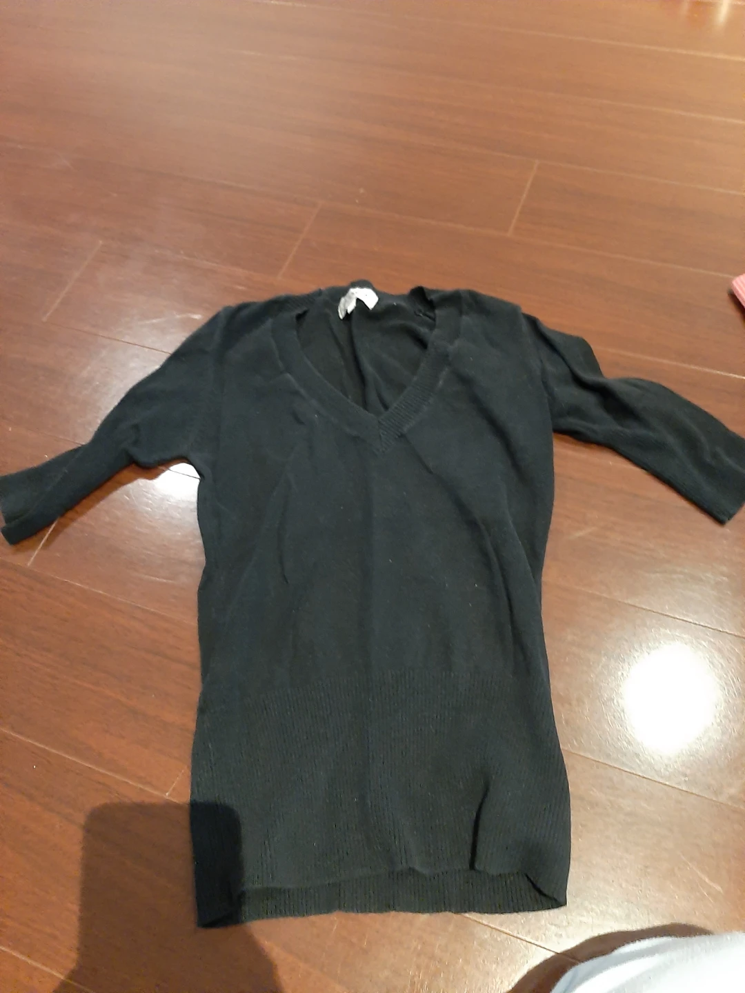 Black V-neck Sweater - Medium