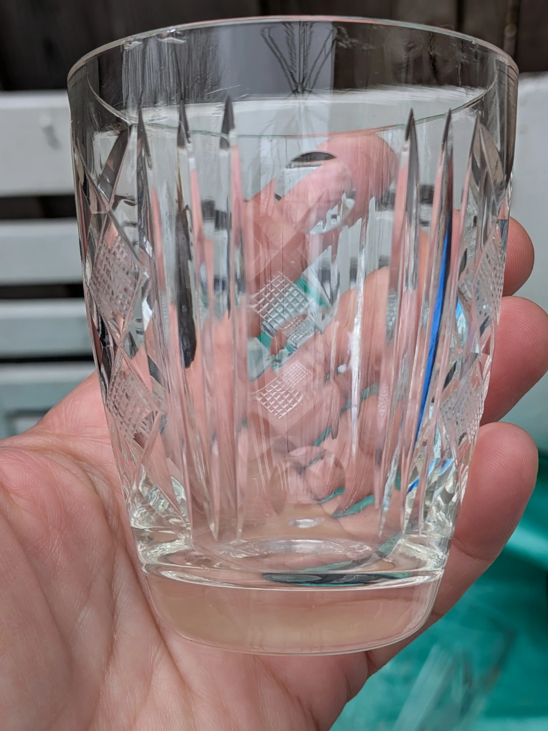 Crystal Cut Glass Punch Bowl Set with 10 Glasses - photo 4
