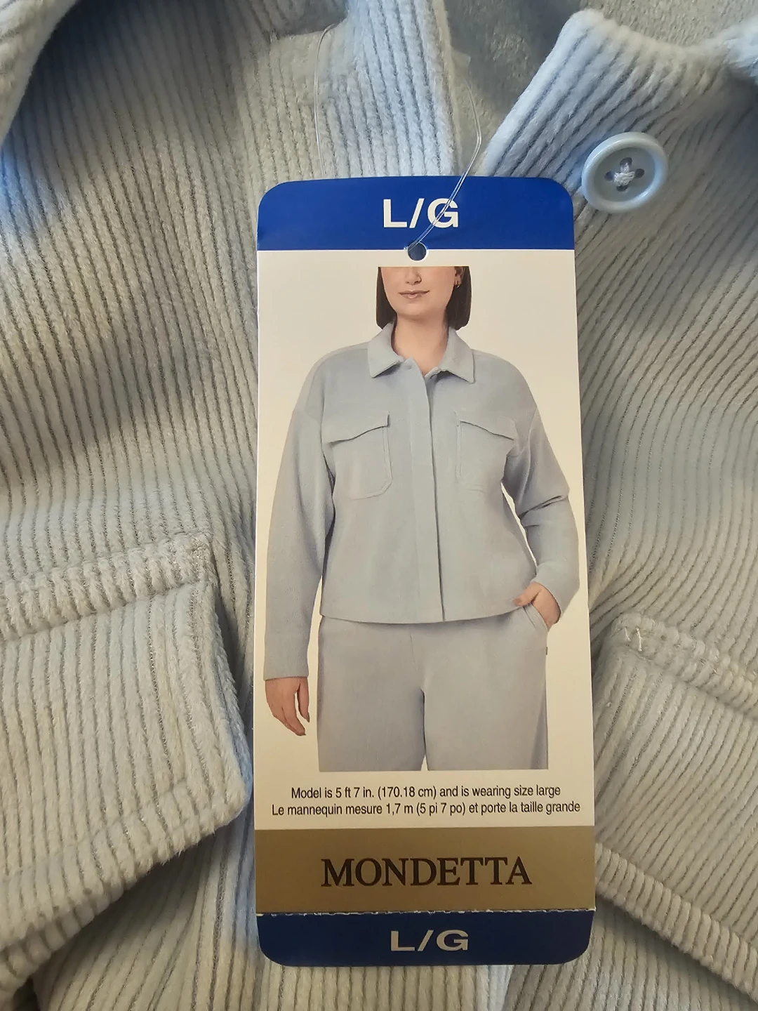 Blue Mondetta Women's Cropped Couduroy Textured Top - photo 4