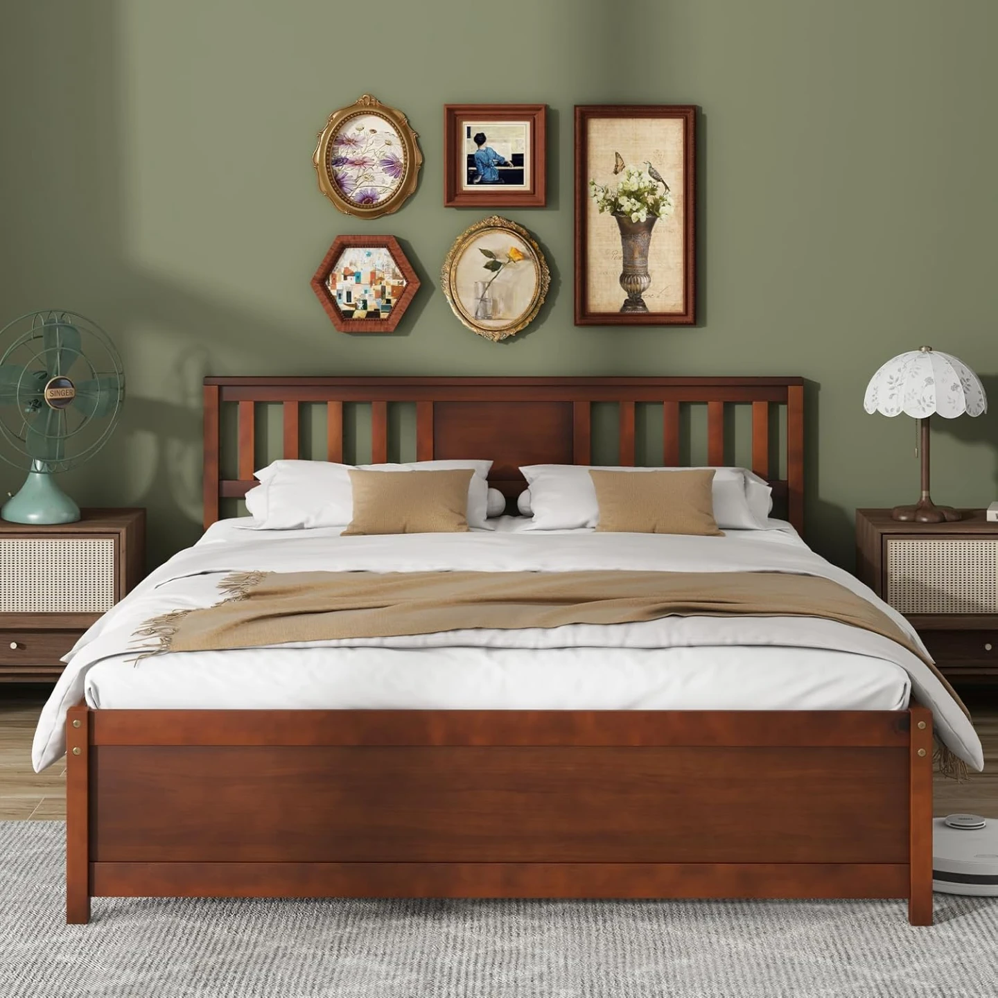 BRAND NEW Queen Size Wooden Bed Frame - Dark Brown