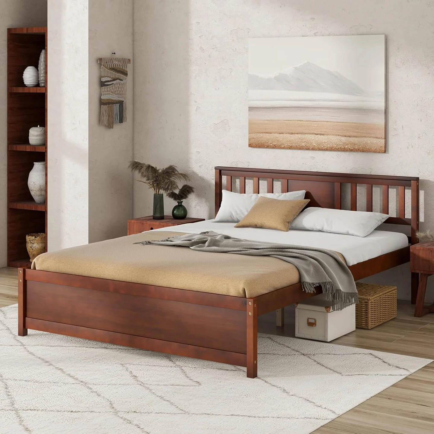 BRAND NEW Queen Size Wooden Bed Frame - Dark Brown - photo 3
