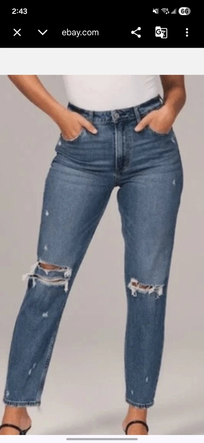 Abercrombie & Fitch The Mom High Rise Curve Love Jeans Size 28