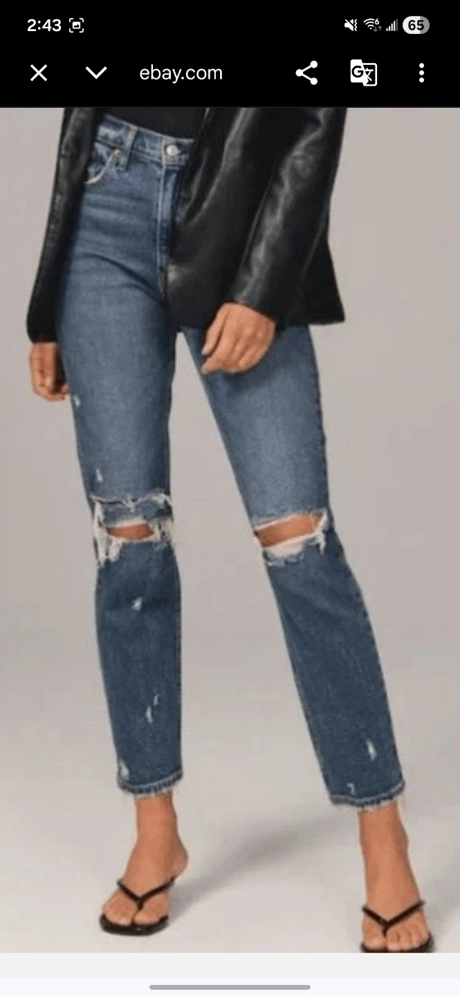 Abercrombie & Fitch The Mom High Rise Curve Love Jeans Size 28 - photo 2