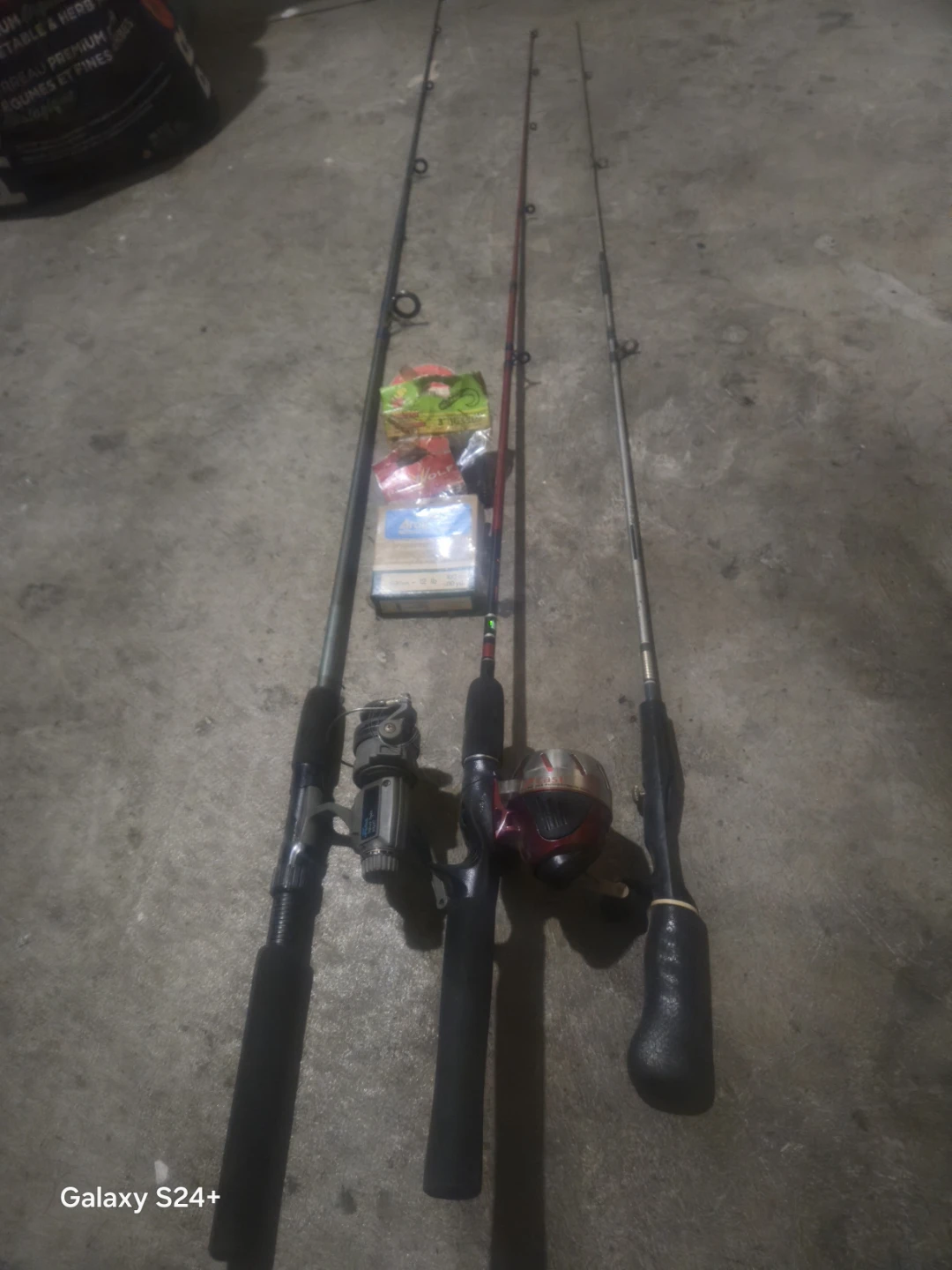 3 Fishing Rods with Reels and Tackle - photo 5