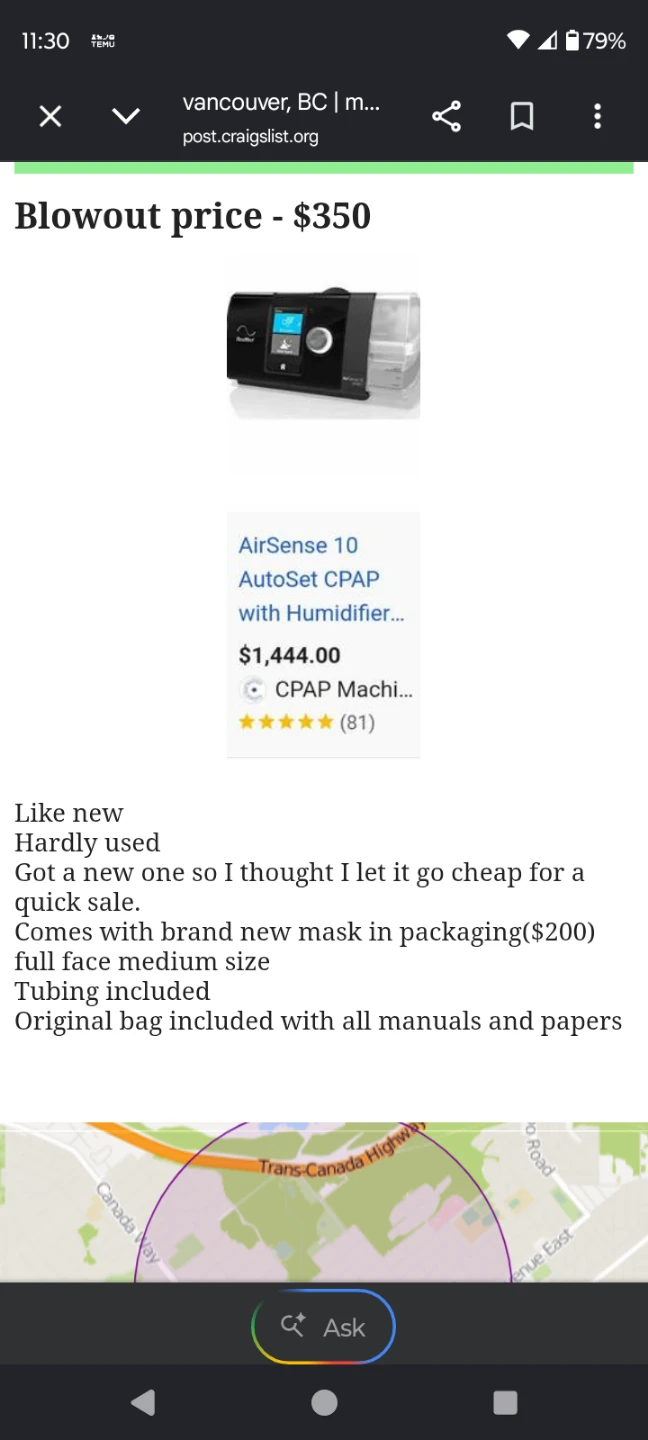 ResMed AirSense 10 AutoSet CPAP with Humidifier