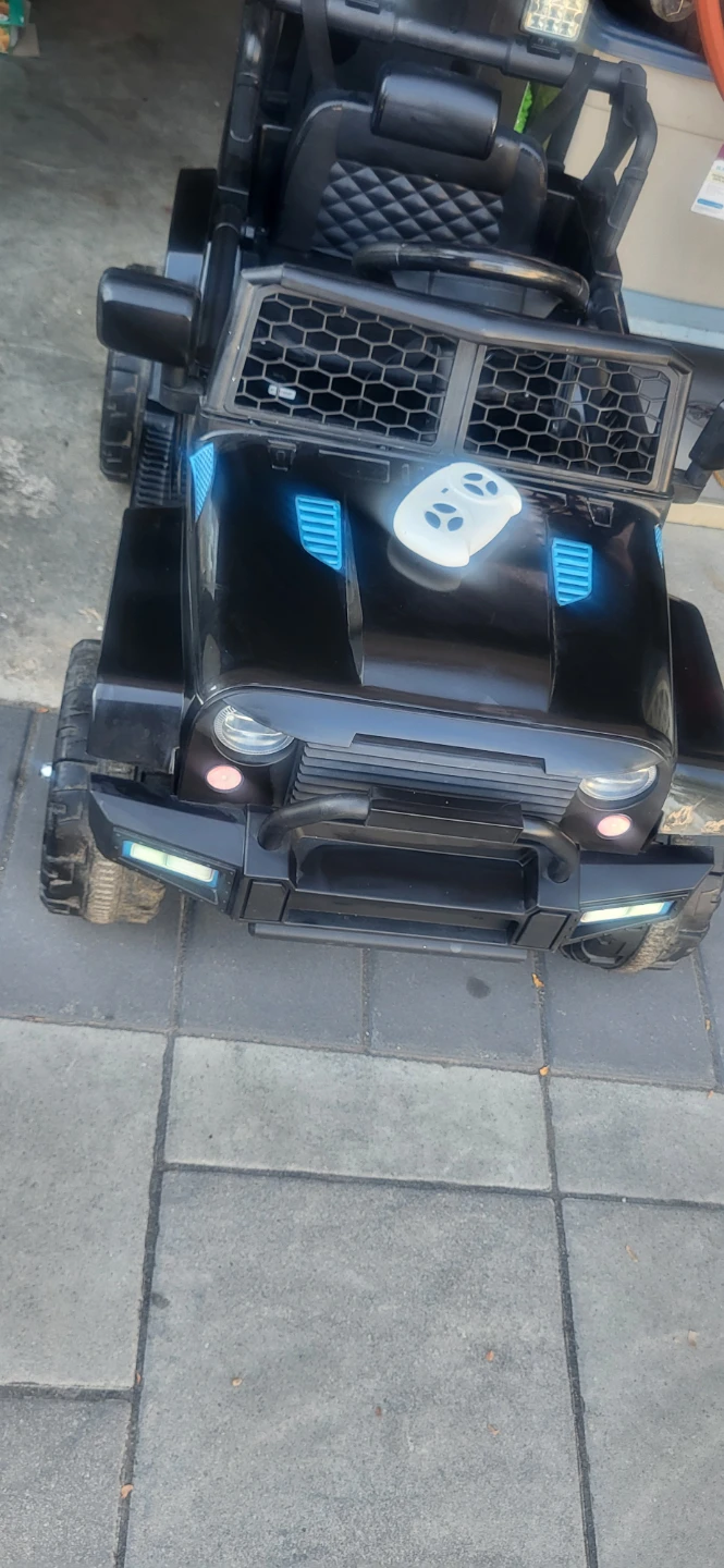 Black Ride-On Toy Jeep with Remote